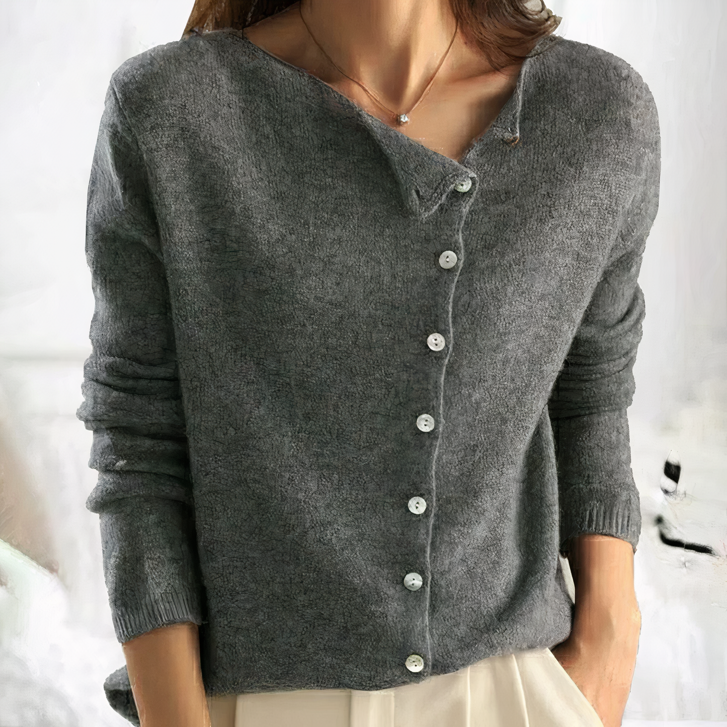 LeRoxy | Zachte Warme Damesblouse | Comfortabel & Stijlvol Blousevestje voor Extra Warmte