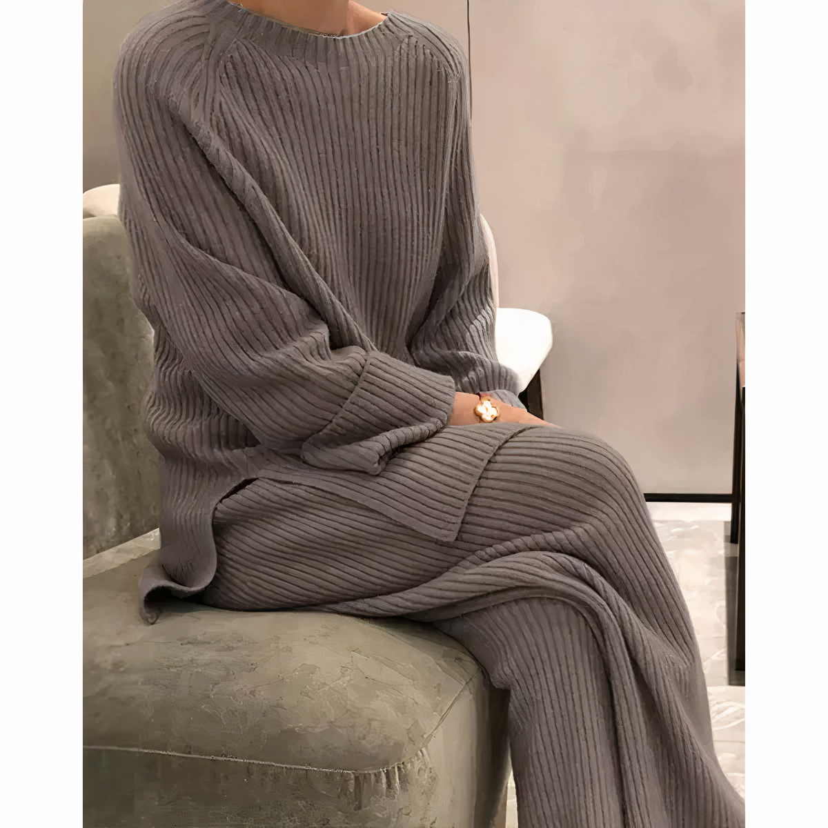 LeRoxy | Casual Gebreide Trui en Broek Set | Comfortabele Knitwear