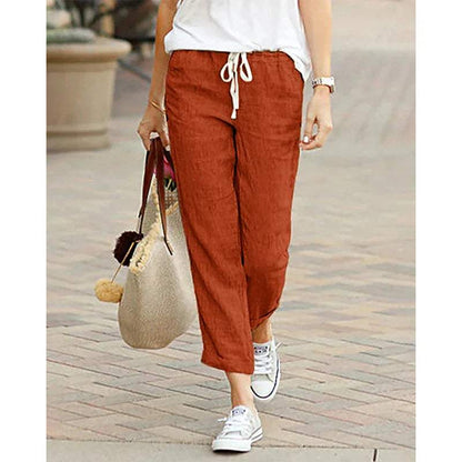 LeRoxy | Luchtige Dames Linnen Broek | Casual Zomerbroek voor Lente & Zomer