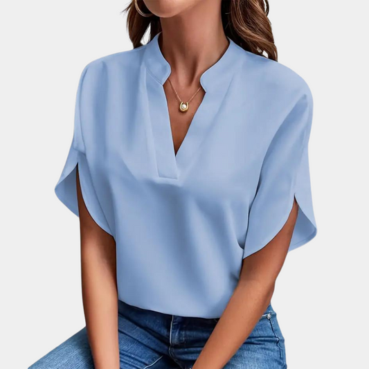 LeRoxy Dames Blouse met Korte Mouw – Stijlvolle en Comfortabele Blouse voor de Zomer