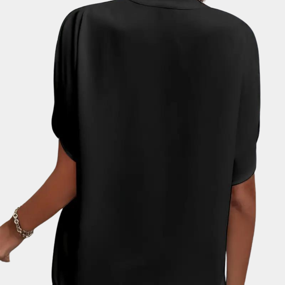 LeRoxy Dames Blouse met Korte Mouw – Stijlvolle en Comfortabele Blouse voor de Zomer