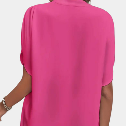 LeRoxy Dames Blouse met Korte Mouw – Stijlvolle en Comfortabele Blouse voor de Zomer