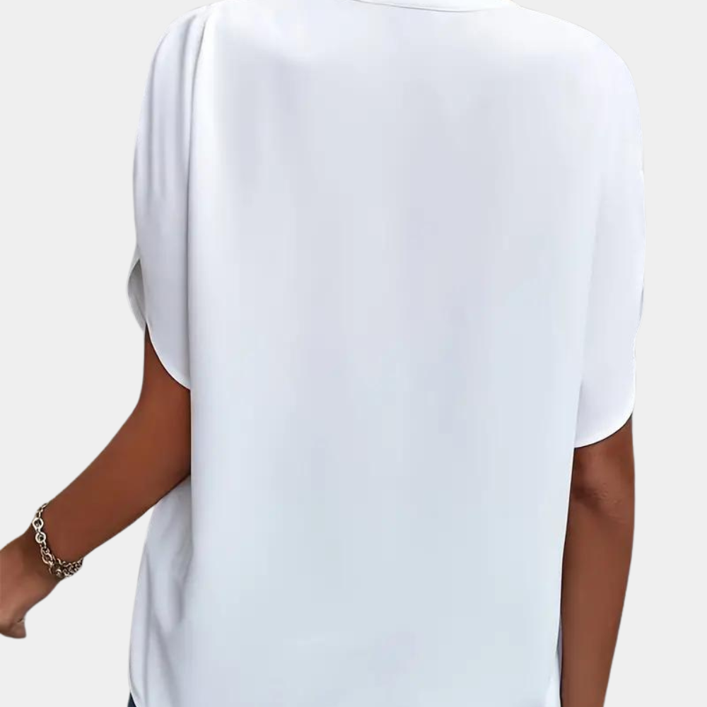 LeRoxy Dames Blouse met Korte Mouw – Stijlvolle en Comfortabele Blouse voor de Zomer
