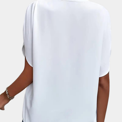 LeRoxy Dames Blouse met Korte Mouw – Stijlvolle en Comfortabele Blouse voor de Zomer