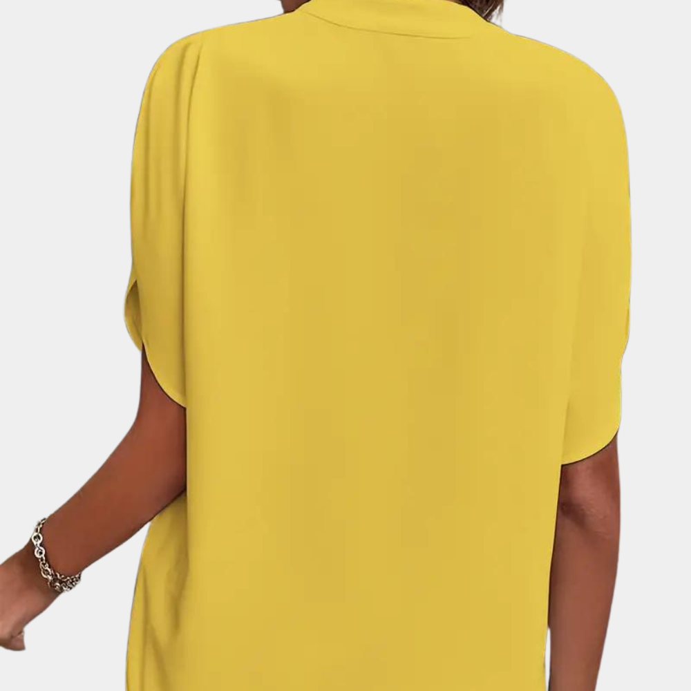LeRoxy Dames Blouse met Korte Mouw – Stijlvolle en Comfortabele Blouse voor de Zomer