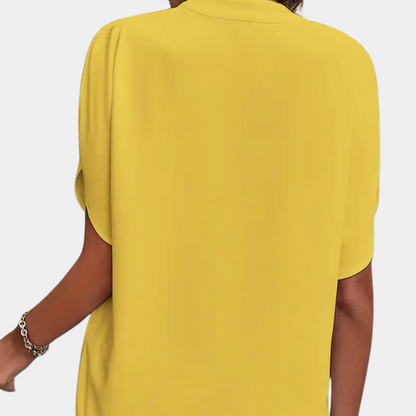 LeRoxy Dames Blouse met Korte Mouw – Stijlvolle en Comfortabele Blouse voor de Zomer