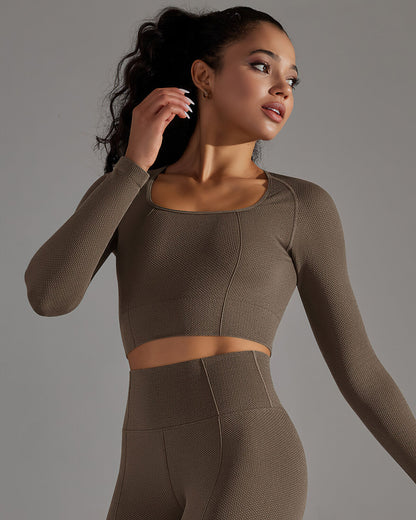 LeRoxy | Longsleeve Dames Top met Lange Mouwen | Bruin