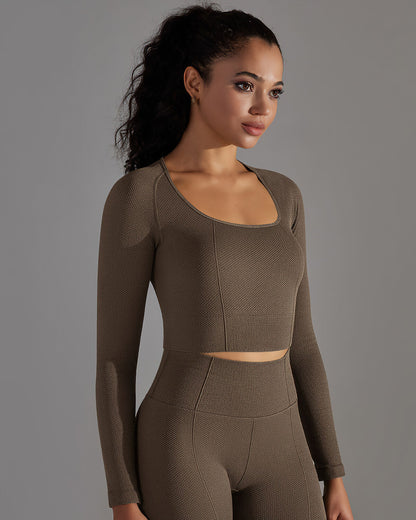 LeRoxy | Longsleeve Dames Top met Lange Mouwen | Bruin