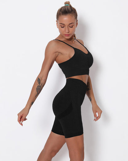 LeRoxy | Scrunch Seamless Sport Shorts | Zwart
