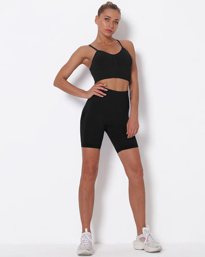 LeRoxy | Scrunch Seamless Sport Shorts | Zwart
