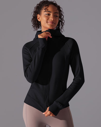 LeRoxy | Hoodie Jas | Lichtgewicht Softshell Damesjas in Zwart