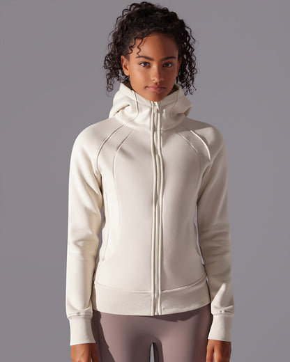LeRoxy | Dames Hoodie Jas | Crème Beige | Lichtgewicht & Stijlvol