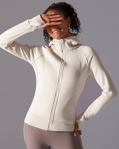LeRoxy | Dames Hoodie Jas | Crème Beige | Lichtgewicht & Stijlvol