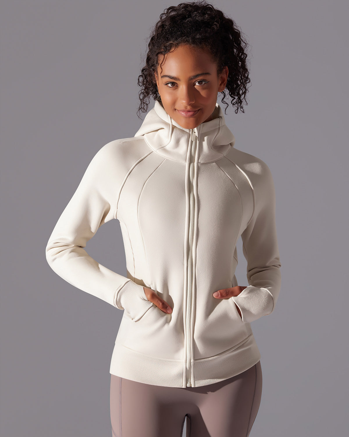 LeRoxy | Dames Hoodie Jas | Crème Beige | Lichtgewicht & Stijlvol