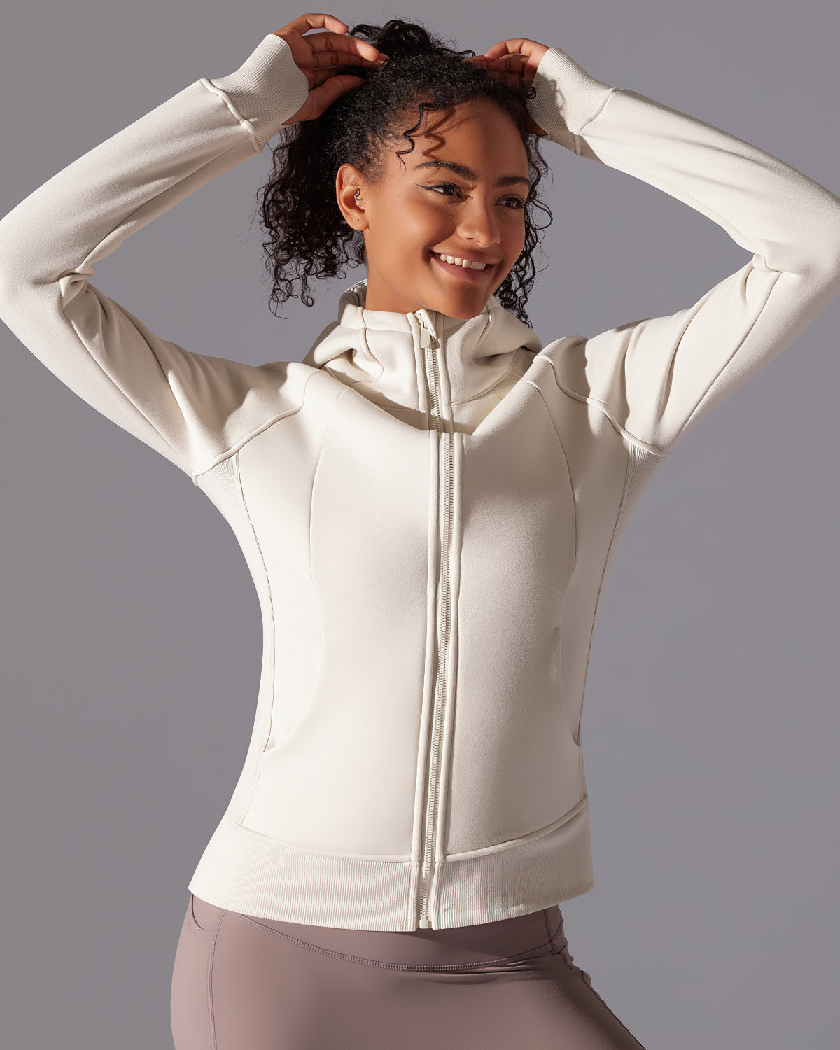 LeRoxy | Dames Hoodie Jas | Crème Beige | Lichtgewicht & Stijlvol