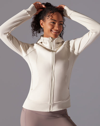 LeRoxy | Dames Hoodie Jas | Crème Beige | Lichtgewicht & Stijlvol