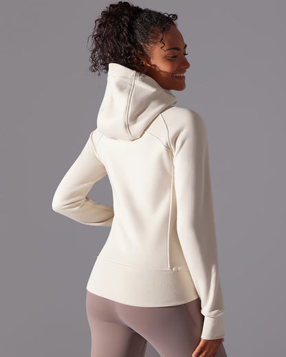 LeRoxy | Dames Hoodie Jas | Crème Beige | Lichtgewicht & Stijlvol