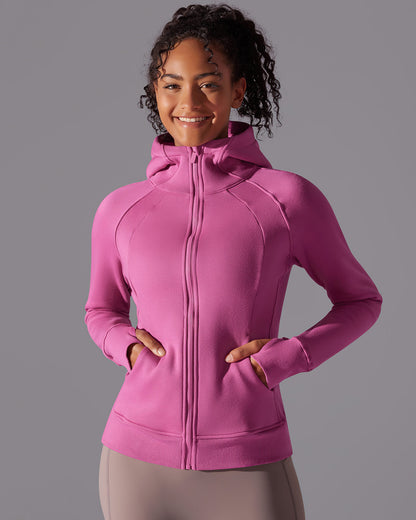 LeRoxy | Gewatteerde Jas met Kap | Rose Pink | Stijlvolle & Comfortabele Damesjas