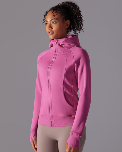 LeRoxy | Gewatteerde Jas met Kap | Rose Pink | Stijlvolle & Comfortabele Damesjas