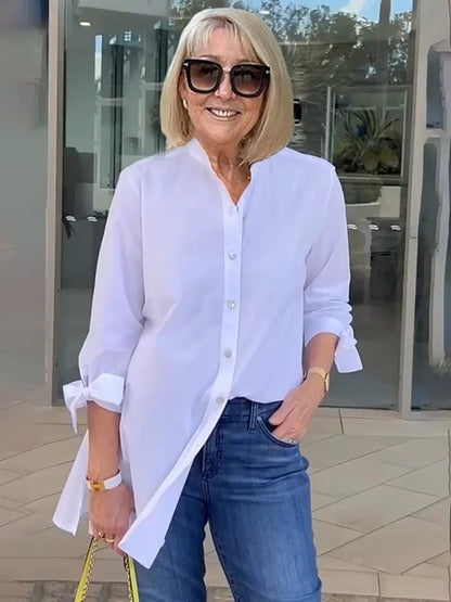 LeRoxy | Elegante Lange Damesblouse van Luchtige Stof | Modieuze Tuniek voor Zomer & Herfst