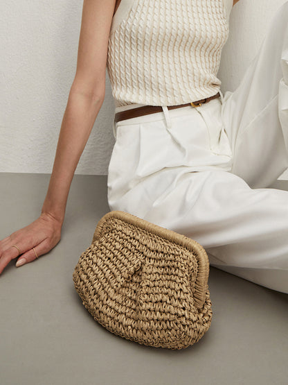 LeRoxy | Chique Stro Clutch Tas – Stijlvolle Accessoire voor Speciale Gelegenheden