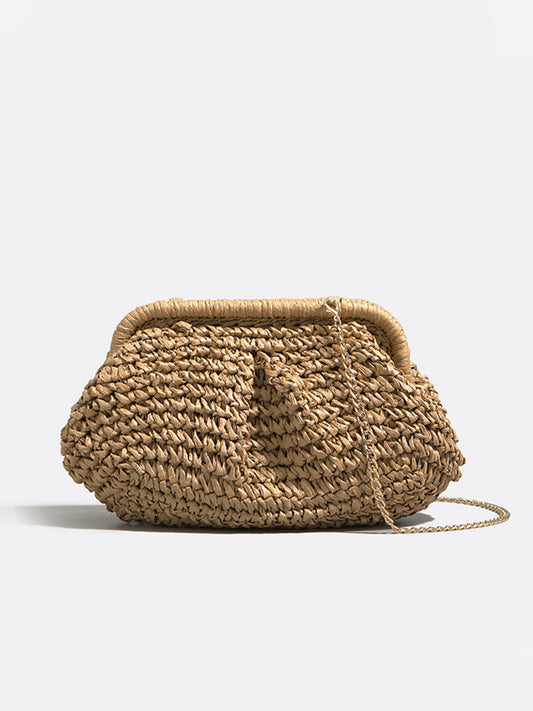 LeRoxy | Chique Stro Clutch Tas – Stijlvolle Accessoire voor Speciale Gelegenheden