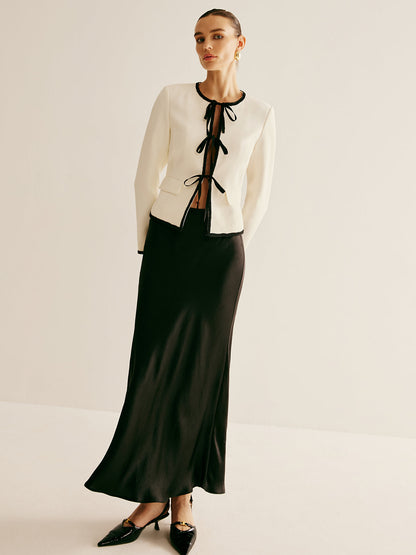 LeRoxy | Blazer Dames | Regular Fit | Contrasterende Bies & Striksluiting | LeRoxy Couture