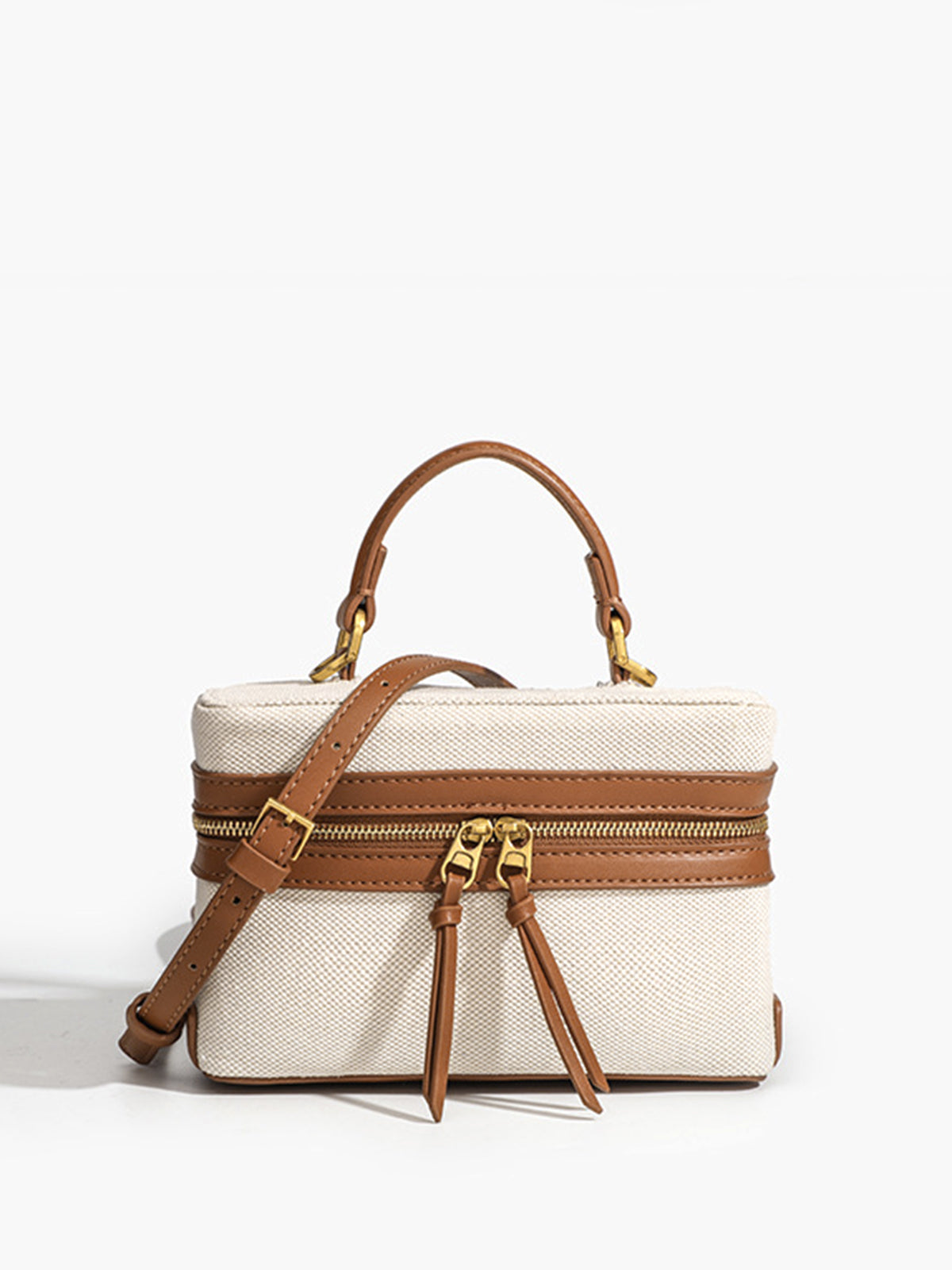 LeRoxy | Chique Dual-Tone Schoudertas met Rits Sluiting | Stijlvolle Tas voor Elke Gelegenheid