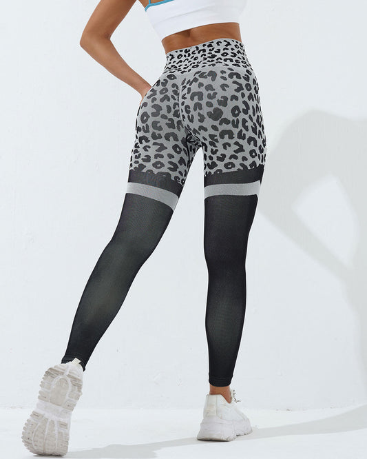 LeRoxy |  Dames Legging met Luipaardprint | Zwart | Comfortabele Sportlegging