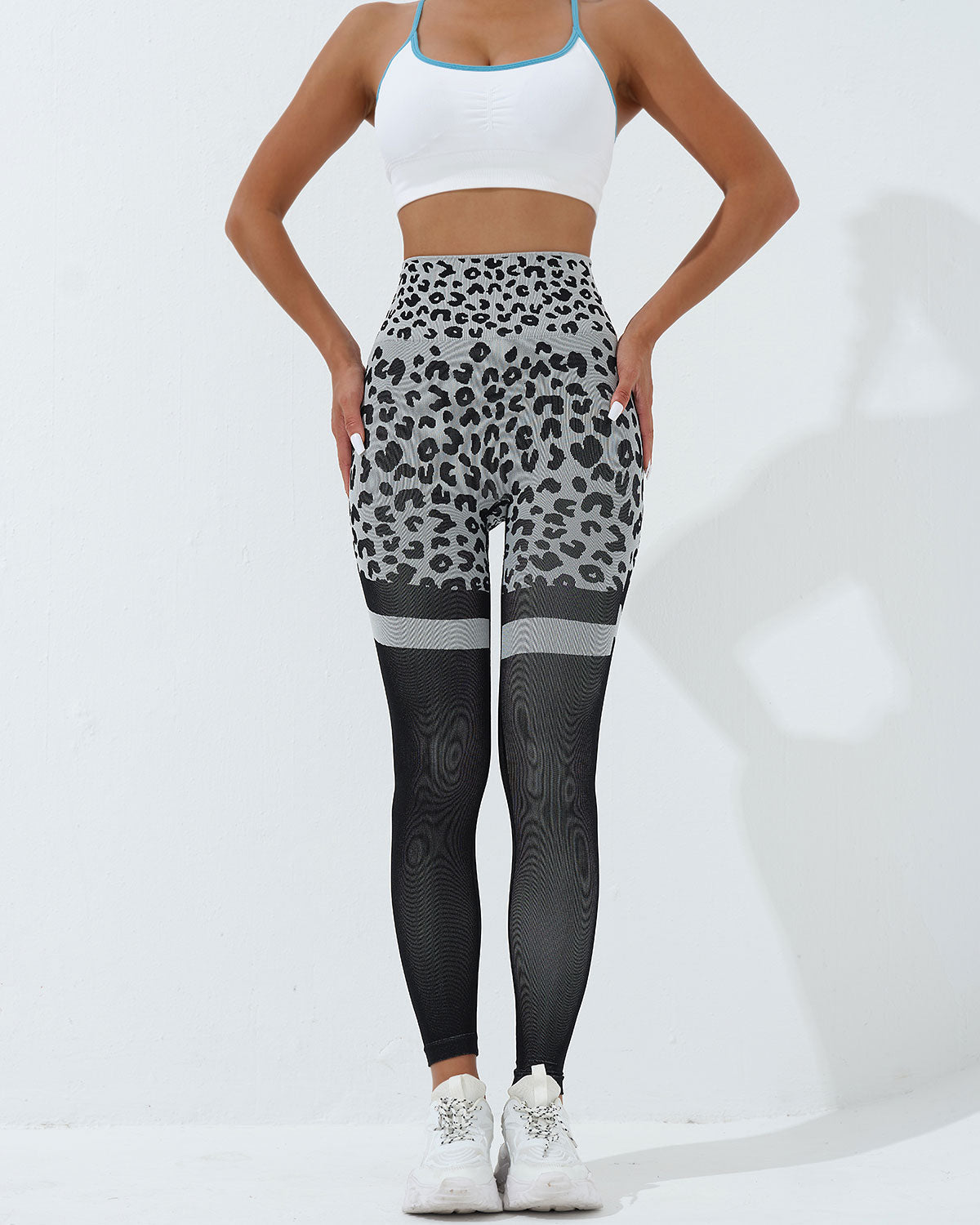 LeRoxy |  Dames Legging met Luipaardprint | Zwart | Comfortabele Sportlegging