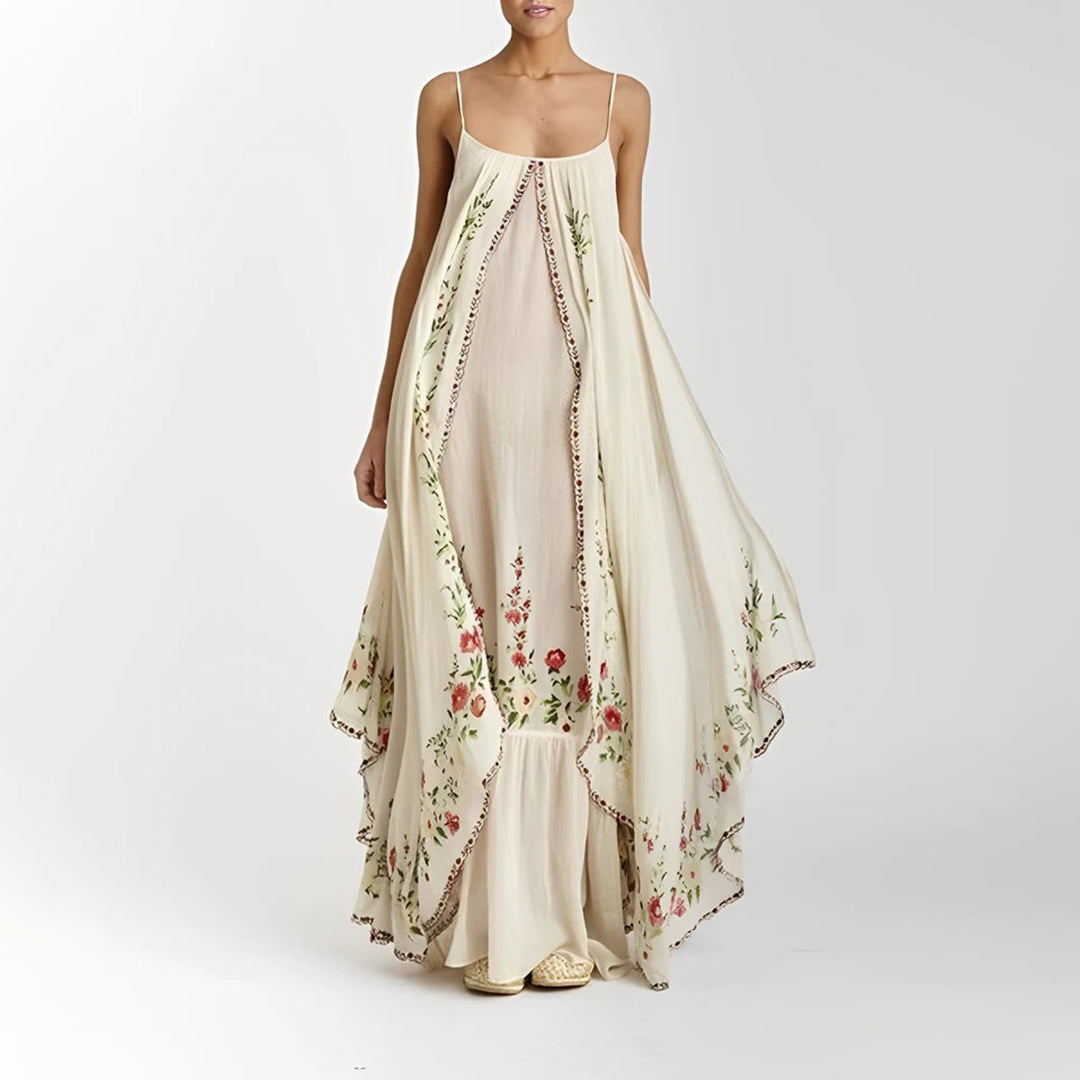 LeRoxy | Stijlvolle Gelaagde Maxi Zomerjurk voor een Elegante Look