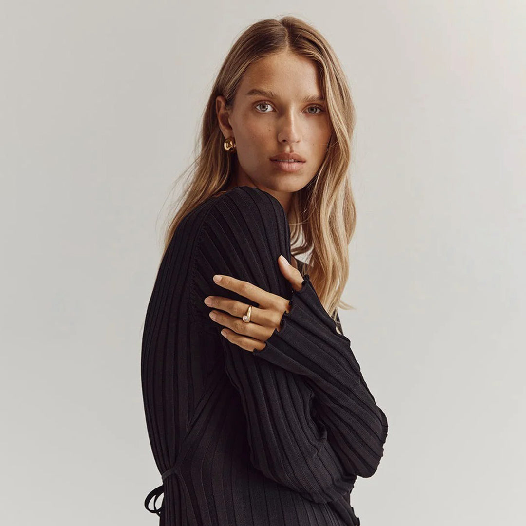 LeRoxy Gebreide Maxi Jurk - Stijlvolle en Comfortabele Mode voor Elke Gelegenheid