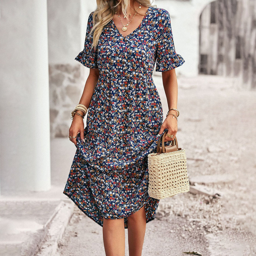 LeRoxy | Gebloemde Zomerjurk | Vrouwelijke Zomerstijl, Comfortabel en Trendy