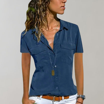 LeRoxy | Elegante Damesblouse Korte Mouwen | Stijlvolle Top voor Vrouwen