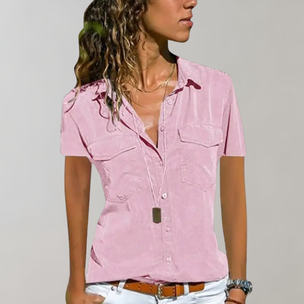 LeRoxy | Elegante Damesblouse Korte Mouwen | Stijlvolle Top voor Vrouwen