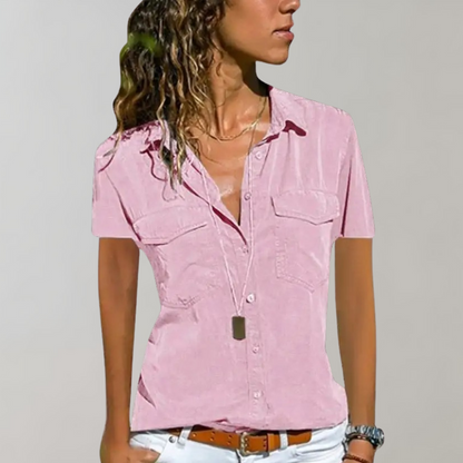 LeRoxy | Elegante Damesblouse Korte Mouwen | Stijlvolle Top voor Vrouwen