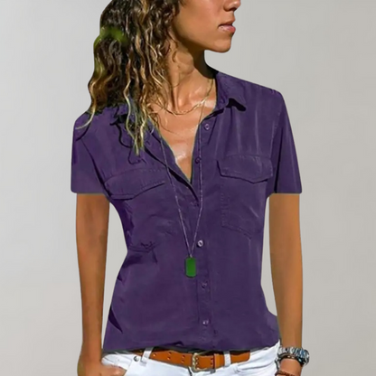 LeRoxy | Elegante Damesblouse Korte Mouwen | Stijlvolle Top voor Vrouwen