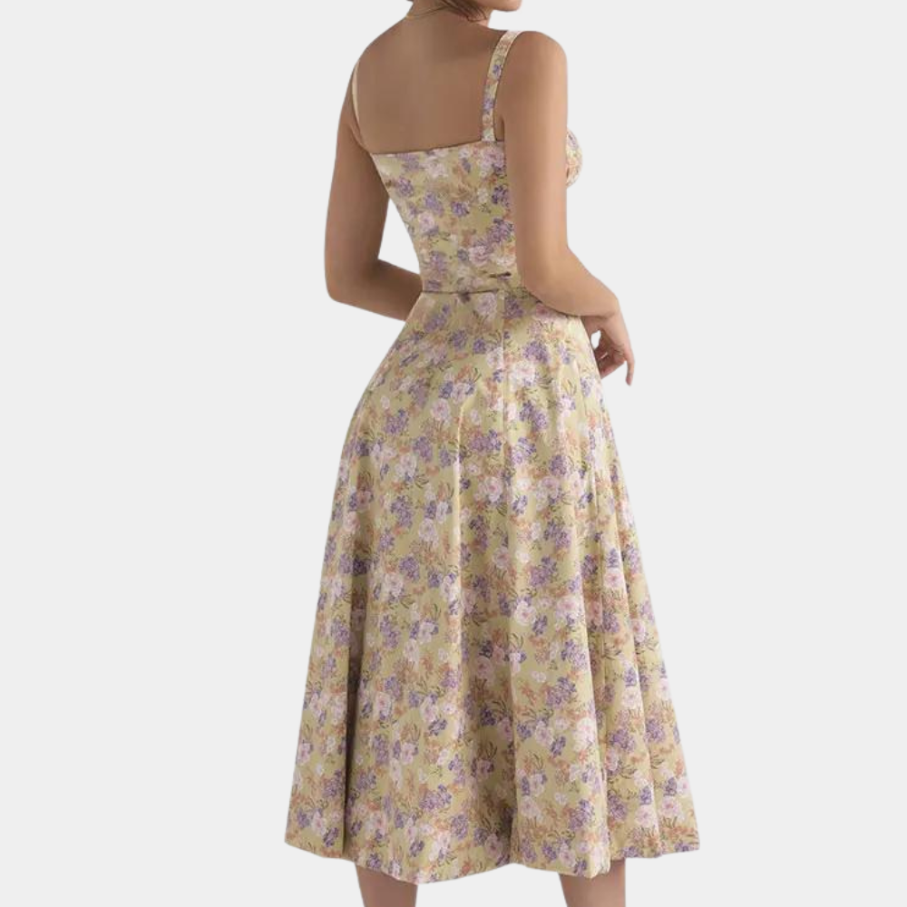 LeRoxy | dames zomerjurk met bloemenprint en spaghettibandjes | lichtgewicht en luchtig