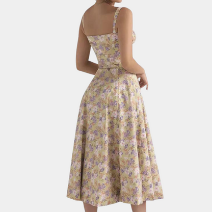 LeRoxy | dames zomerjurk met bloemenprint en spaghettibandjes | lichtgewicht en luchtig