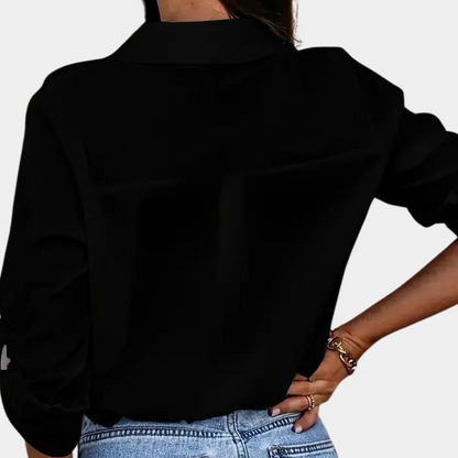 LeRoxy | Dames Blouse met Lange Mouwen en Rechte Pasvorm | Elegant en Comfortabel