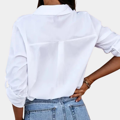 LeRoxy | Dames Blouse met Lange Mouwen en Rechte Pasvorm | Elegant en Comfortabel