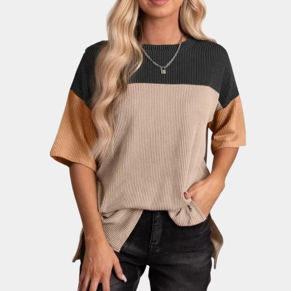 LeRoxy | Colorblock T-Shirt | Casual en Veelzijdig voor Elke Gelegenheid