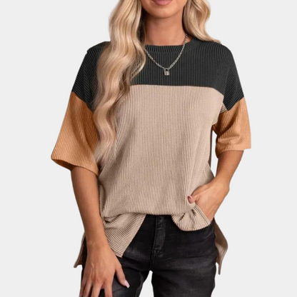 LeRoxy | Colorblock T-Shirt | Casual en Veelzijdig voor Elke Gelegenheid