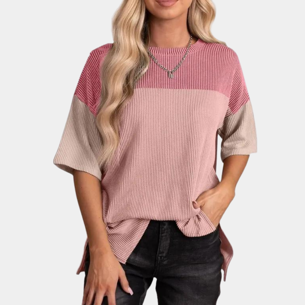 LeRoxy | Colorblock T-Shirt | Casual en Veelzijdig voor Elke Gelegenheid