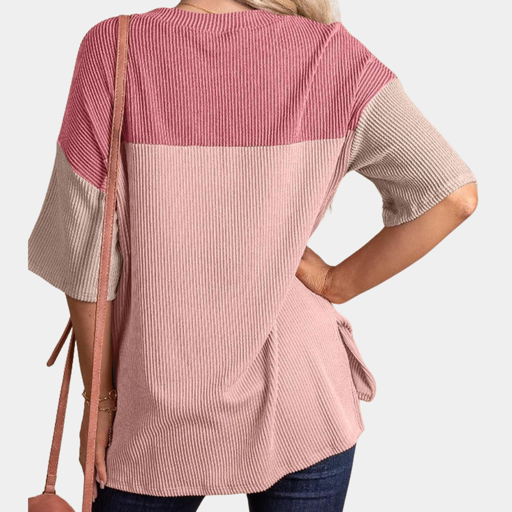 LeRoxy | Colorblock T-Shirt | Casual en Veelzijdig voor Elke Gelegenheid