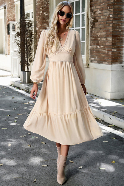 LeRoxy | Roze A-Lijn Jurk met Lange Mouwen | Casual & Elegant Damesjurk