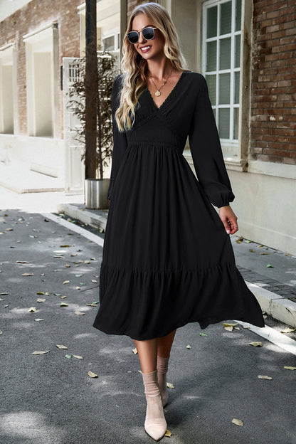 LeRoxy | Roze A-Lijn Jurk met Lange Mouwen | Casual & Elegant Damesjurk