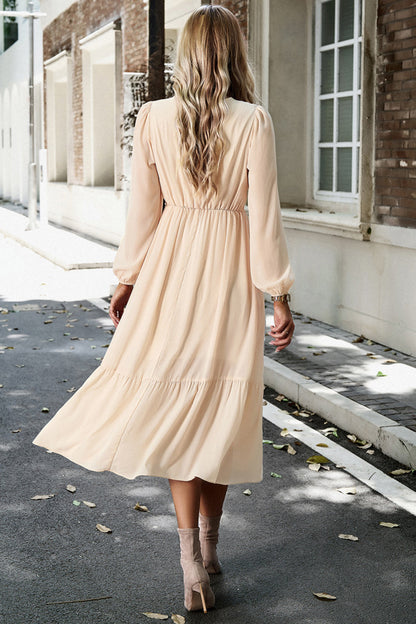 LeRoxy | Roze A-Lijn Jurk met Lange Mouwen | Casual & Elegant Damesjurk