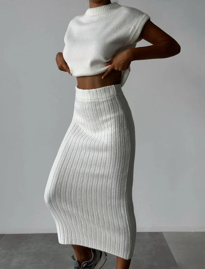LeRoxy Elegante Zachte Tweedelige Set - Stijlvolle en Comfortabele Outfit voor Elke Gelegenheid