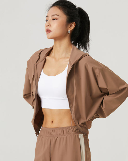 LeRoxy | Hooded Jacket | Stijlvolle Bruine Hoodie voor Dames